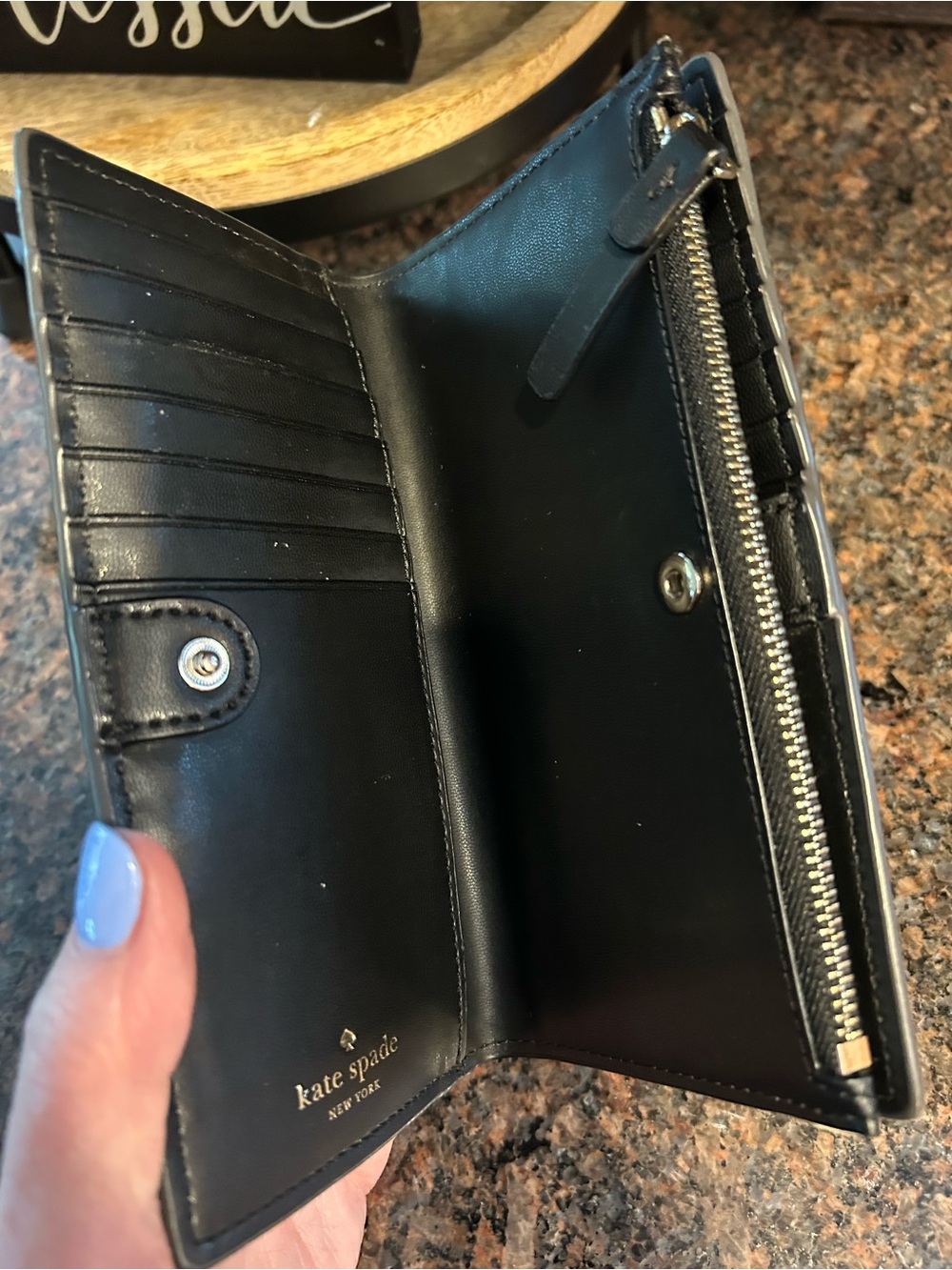 Kate Spade Patterson Drive Painted Edge Wallet - Picture 10 of 12